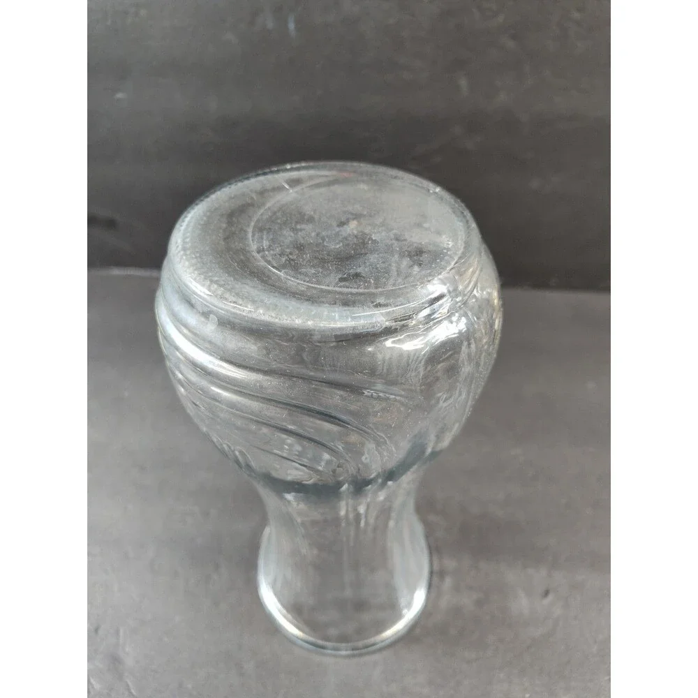Vintage Hoosier Glass Vase 4087-B Clear Glass, Decorative Ribbed 9-3/4